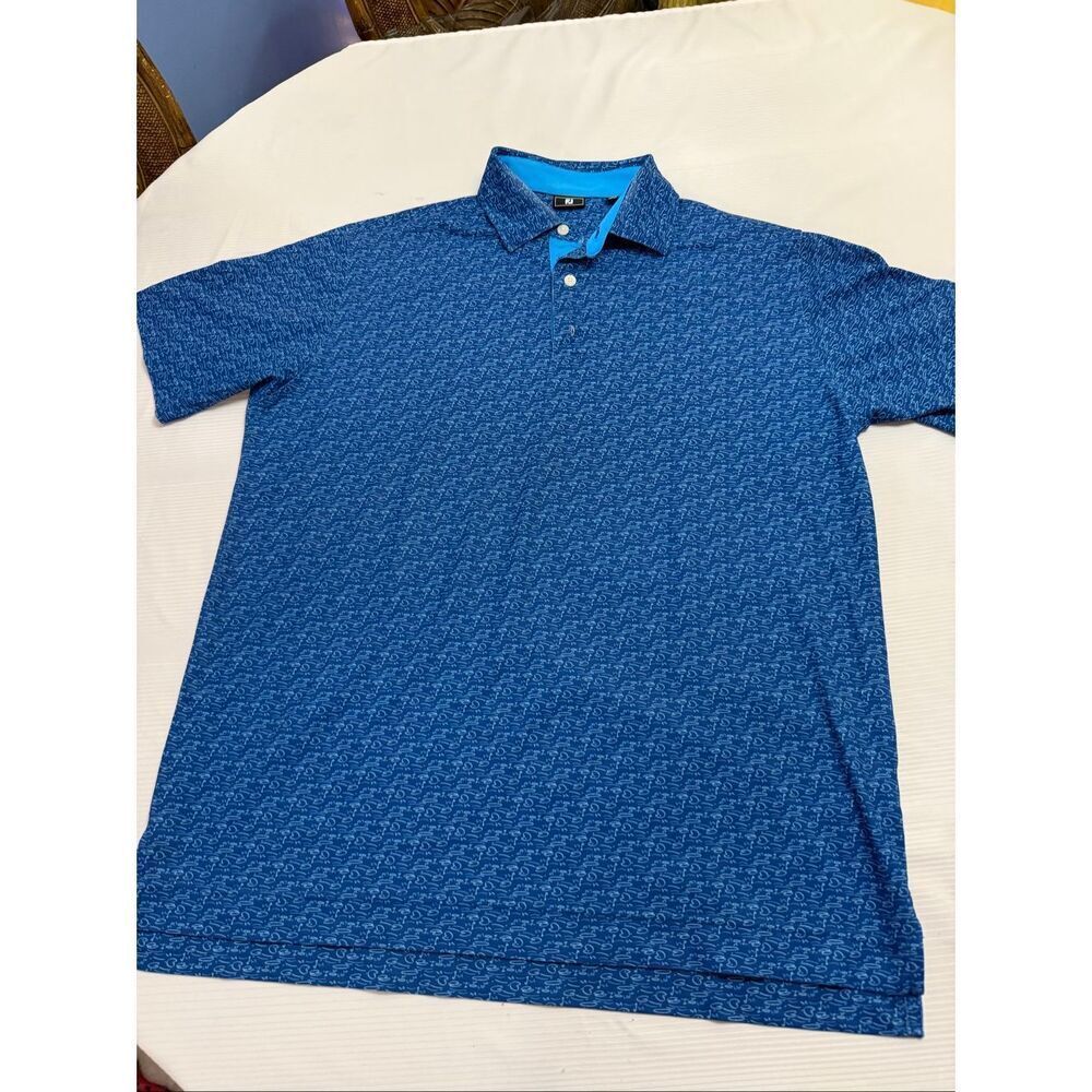 FootJoy Men’s Blue Short Sleeve Golf Polo Shirt Size Large